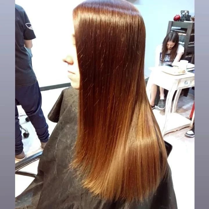 Pelo largo con brillo extremo, trabajo de Martina Beauty Studio